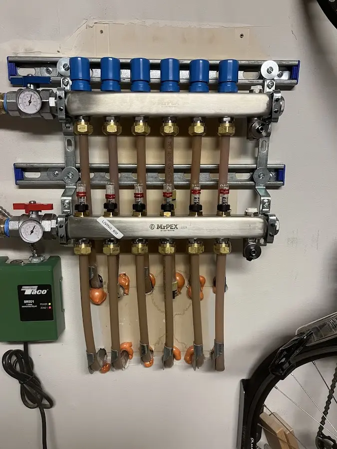 Plumber performing Gas Line Installation at a residential property in Fallowfield